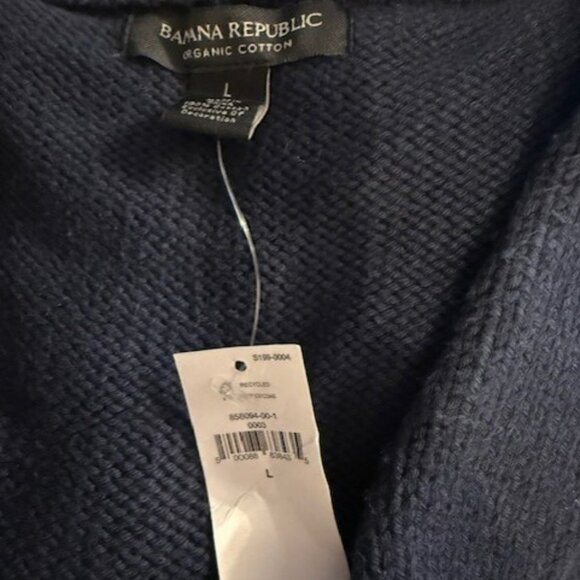 Organic Cotton V-Neck Patch Sweater Cardigan - Picture 16 of 16